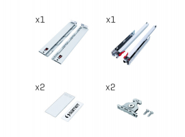 Flowbox Metal Yanaklı Çekmece Sistemi Frenli 106/500mm Moka